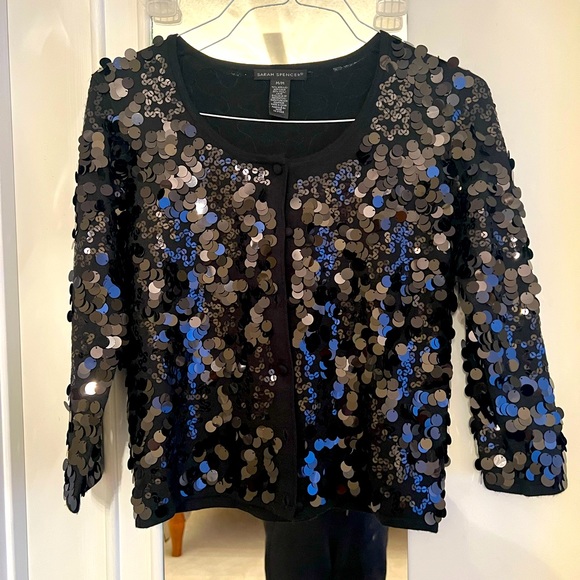 Black Sequined cardigan. - Picture 1 of 3